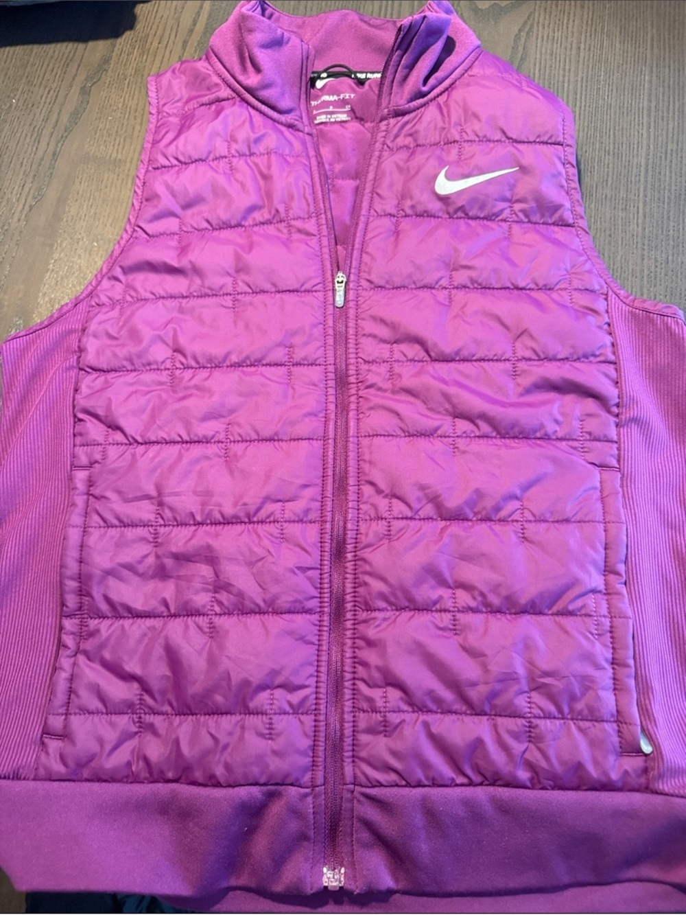 Nike WOMENS Purple Quilted Puffer Vest with Swoosh